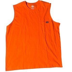 192-2X Orange Dickies Tank Top